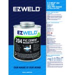 E-Z Weld EZ20401N 4 oz. Clear Medium Body PVC Cement E-Z Weld EZ20401N 4 oz. Clear Medium Body PVC Cement