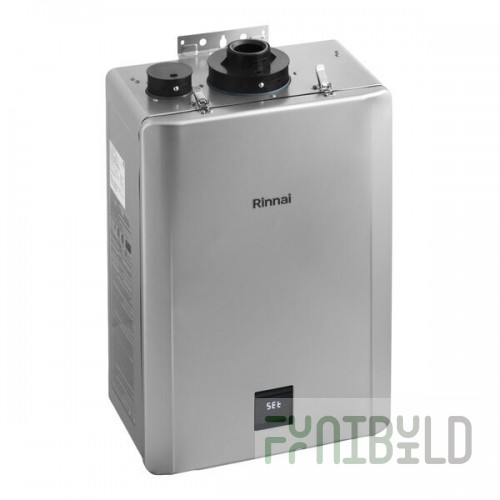 Scratch and Dent Rinnai SENSEI RXP199iN Natural Gas / Liquid Propane Wall-Mounted Indoor / Outdoor Tankless Water Heater with Recirculation Pump - 120V, 199,000 BTU, 11.0 GPM