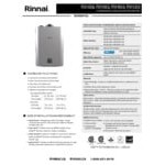 Scratch and Dent Rinnai SENSEI RXP199iN Natural Gas / Liquid Propane Wall-Mounted Indoor / Outdoor Tankless Water Heater with Recirculation Pump - 120V, 199,000 BTU, 11.0 GPM Scratch and Dent Rinnai SENSEI RXP199iN Natural Gas / Liquid Propane Wall-Mounted Indoor / Outdoor Tankless Water Heater with Recirculation Pump - 120V, 199,000 BTU, 11.0 GPM