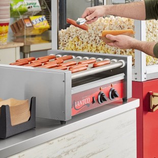 Avantco RG1830NS 30 Hot Dog Roller Grill with 11 Non-Stick Rollers - 120V, 910W