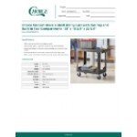 Choice Medium Black 2-Shelf Utility Cart with Flat Top and Built-In Tool Compartment - 38