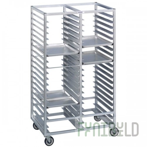 Channel 420A 60 Pan Bottom Load Double Aluminum Bun / Sheet Pan Rack - Assembled