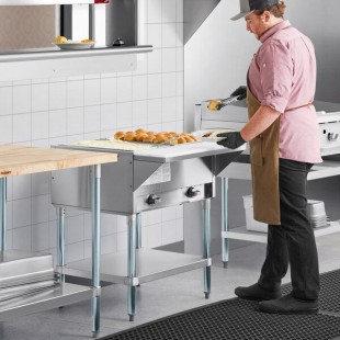ServIt GST-2WE-LP Two Pan Open Well Liquid Propane Steam Table with Undershelf - 7000 BTU ServIt GST-2WE-LP Two Pan Open Well Liquid Propane Steam Table with Undershelf - 7000 BTU