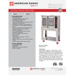 American Range MSDE-1 Majestic Single-Deck Electric Convection Oven - 208V, 1 Phase, 12 kW American Range MSDE-1 Majestic Single-Deck Electric Convection Oven - 208V, 1 Phase, 12 kW
