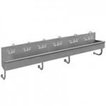 Advance Tabco 19-18-120-ADA-F 16-Gauge Stainless Steel ADA Multi-Station Hand Sink with 5 Advance Tabco 19-18-120-ADA-F 16-Gauge Stainless Steel ADA Multi-Station Hand Sink with 5