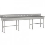 Advance Tabco 19-18-120-ADA-F 16-Gauge Stainless Steel ADA Multi-Station Hand Sink with 5 Advance Tabco 19-18-120-ADA-F 16-Gauge Stainless Steel ADA Multi-Station Hand Sink with 5