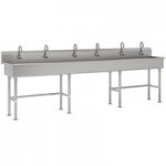 Advance Tabco 19-18-120-ADA-F 16-Gauge Stainless Steel ADA Multi-Station Hand Sink with 5 Advance Tabco 19-18-120-ADA-F 16-Gauge Stainless Steel ADA Multi-Station Hand Sink with 5