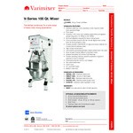 Varimixer V100PL V-Series 100 Qt. Planetary Floor Mixer with Power Bowl Lift and Standard Accessories - 208V, 4 hp