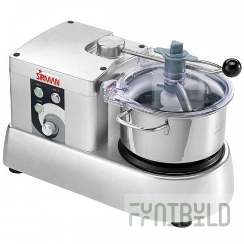 Sirman C-Tronic 40780428S 4 VT Variable-Speed 4 Qt. Stainless Steel Batch Bowl Food Processor - 4/5 hp