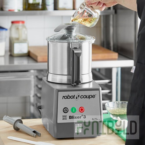 Robot Coupe BLIXER3 High-Speed 4 Qt. / 3.7 Liter Stainless Steel Batch Bowl Food Processor - 1 1/2 hp