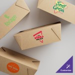 Choice Kraft Microwavable Folded Paper #3 Take-Out Customizable Container 7 3/4 Choice Kraft Microwavable Folded Paper #3 Take-Out Customizable Container 7 3/4