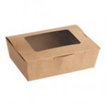 Choice Kraft Microwavable Folded Paper #3 Take-Out Customizable Container 7 3/4 Choice Kraft Microwavable Folded Paper #3 Take-Out Customizable Container 7 3/4