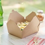 Choice Kraft Microwavable Folded Paper #3 Take-Out Customizable Container 7 3/4 Choice Kraft Microwavable Folded Paper #3 Take-Out Customizable Container 7 3/4
