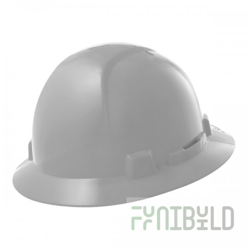 Lift Safety Briggs Gray 4-Point Ratchet Suspension Full Brim Hard Hat HBFE-7Y