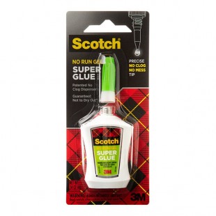 3M ScotchTM 0.14 oz. No Run Gel Super Glue with Precision Applicator 7100035277