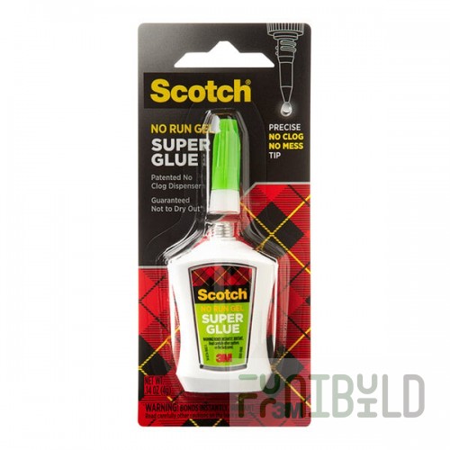 3M ScotchTM 0.14 oz. No Run Gel Super Glue with Precision Applicator 7100035277