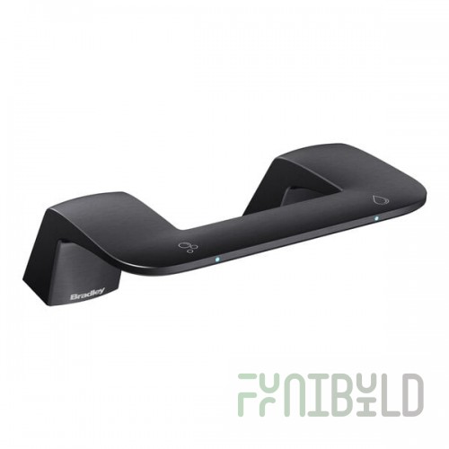 Bradley WashBar Duo WBD1-0011 Brushed Black Stainless Steel Deck-Mounted Automatic Faucet / Soap Dispenser