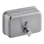 Lavex 40 fl. oz. (1,200 mL) Stainless Steel Manual Surface-Mounted Horizontal Foam Soap Dispenser