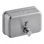 Lavex 40 fl. oz. (1,200 mL) Stainless Steel Manual Surface-Mounted Horizontal Foam Soap Dispenser