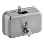 Lavex 40 fl. oz. (1,200 mL) Stainless Steel Manual Surface-Mounted Horizontal Foam Soap Dispenser
