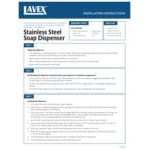 Lavex 40 fl. oz. (1,200 mL) Stainless Steel Manual Surface-Mounted Horizontal Foam Soap Dispenser