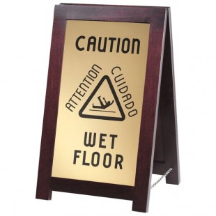 Cal-Mil 851-WET 2-Sided Wooden WET FLOOR Sign Cal-Mil 851-WET 2-Sided Wooden WET FLOOR Sign