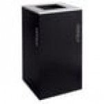 Ex-Cell Kaiser RC-KD36-T BT-PBG Black Tie Kaleidoscope Pebble Black Gloss 36 Gallon Square Trash Can