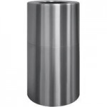 Witt Industries AL35-SVN 35 Gallon Aluminum Silver Vein Round Indoor Decorative Trash Can Witt Industries AL35-SVN 35 Gallon Aluminum Silver Vein Round Indoor Decorative Trash Can