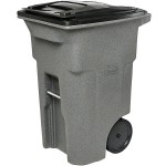 Toter ANA64-10827 64 Gallon Graystone Rotational Molded Wheeled Rectangular Trash Can with Lid Toter ANA64-10827 64 Gallon Graystone Rotational Molded Wheeled Rectangular Trash Can with Lid