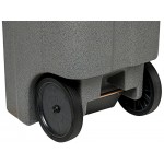 Toter ANA64-10827 64 Gallon Graystone Rotational Molded Wheeled Rectangular Trash Can with Lid Toter ANA64-10827 64 Gallon Graystone Rotational Molded Wheeled Rectangular Trash Can with Lid