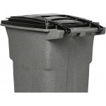 Toter ANA64-10827 64 Gallon Graystone Rotational Molded Wheeled Rectangular Trash Can with Lid Toter ANA64-10827 64 Gallon Graystone Rotational Molded Wheeled Rectangular Trash Can with Lid