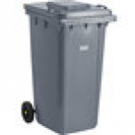 Toter ANA64-10827 64 Gallon Graystone Rotational Molded Wheeled Rectangular Trash Can with Lid Toter ANA64-10827 64 Gallon Graystone Rotational Molded Wheeled Rectangular Trash Can with Lid