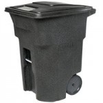 Toter ANA64-10827 64 Gallon Graystone Rotational Molded Wheeled Rectangular Trash Can with Lid Toter ANA64-10827 64 Gallon Graystone Rotational Molded Wheeled Rectangular Trash Can with Lid