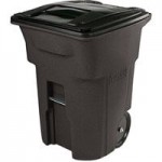 Toter ANA64-10827 64 Gallon Graystone Rotational Molded Wheeled Rectangular Trash Can with Lid Toter ANA64-10827 64 Gallon Graystone Rotational Molded Wheeled Rectangular Trash Can with Lid