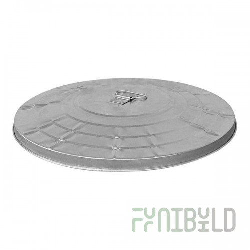 Witt Industries WCD32L Galvanized Steel Light-Duty Flat Top Lid for 32 Gallon Outdoor Commercial Trash Can