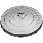 Witt Industries WCD32L Galvanized Steel Light-Duty Flat Top Lid for 32 Gallon Outdoor Commercial Trash Can Witt Industries WCD32L Galvanized Steel Light-Duty Flat Top Lid for 32 Gallon Outdoor Commercial Trash Can