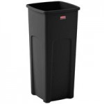 Rubbermaid® Untouchable 35 Gallon Blue Square Recycle Bin Kit with Bottle / Can Hole Lid
