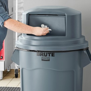 Rubbermaid® FG265788GRAY BRUTE Gray Round Dome Top for FG265500 Trash Cans 55 Gallon
