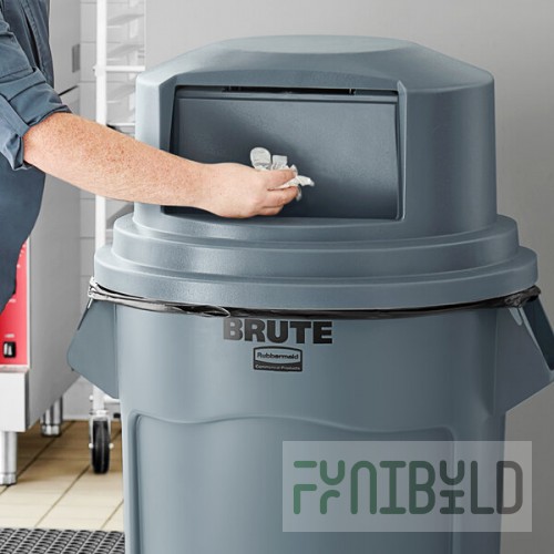 Rubbermaid® FG265788GRAY BRUTE Gray Round Dome Top for FG265500 Trash Cans 55 Gallon