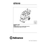 Advance ET610 100C-15-SW 56105420 Single Cord Portable Carpet Extractor with 15' Hose and 12