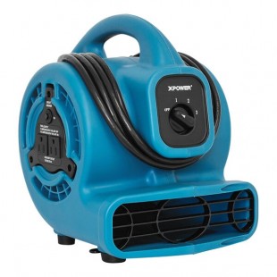 XPOWER P-80A-Blue 3-Speed Air Mover with GFCI Power Outlets - 600 CFM; 115V XPOWER P-80A-Blue 3-Speed Air Mover with GFCI Power Outlets - 600 CFM; 115V