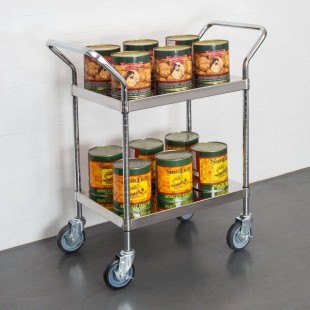 Regency Stainless Steel Two Shelf Utility Cart - 18