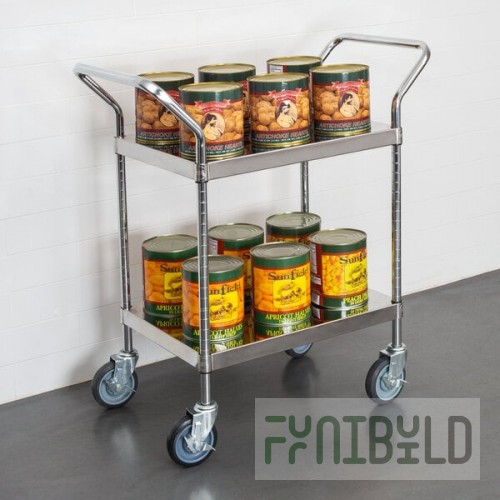 Regency Stainless Steel Two Shelf Utility Cart - 18