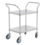 Regency Stainless Steel Two Shelf Utility Cart - 18 Regency Stainless Steel Two Shelf Utility Cart - 18
