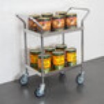 Regency Stainless Steel Two Shelf Utility Cart - 18 Regency Stainless Steel Two Shelf Utility Cart - 18