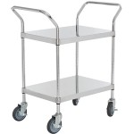 Regency Stainless Steel Two Shelf Utility Cart - 18 Regency Stainless Steel Two Shelf Utility Cart - 18