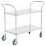 Regency Stainless Steel Two Shelf Utility Cart - 18 Regency Stainless Steel Two Shelf Utility Cart - 18