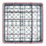 Noble Warewashing 20-Compartment Gray Full-Size Glass Rack with 1 Brown Extender