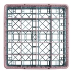 Noble Warewashing 20-Compartment Gray Full-Size Glass Rack with 1 Brown Extender