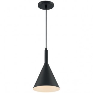 SATCO/NUVO Lightcap 1-Light Mini Pendant Light with Matte Black Finish - 120V, 60W SATCO/NUVO Lightcap 1-Light Mini Pendant Light with Matte Black Finish - 120V, 60W